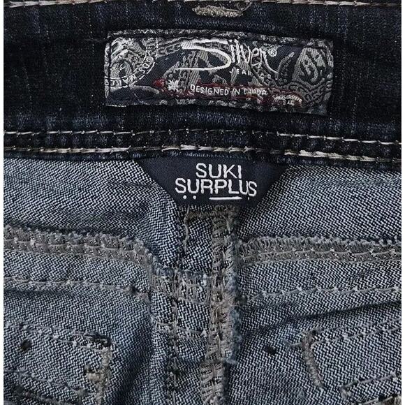 Silver Suki Surplus (Womens 28"x32") Mid Rise‎ Blue Denim Jeans Dark Wash Pants - Picture 4 of 9